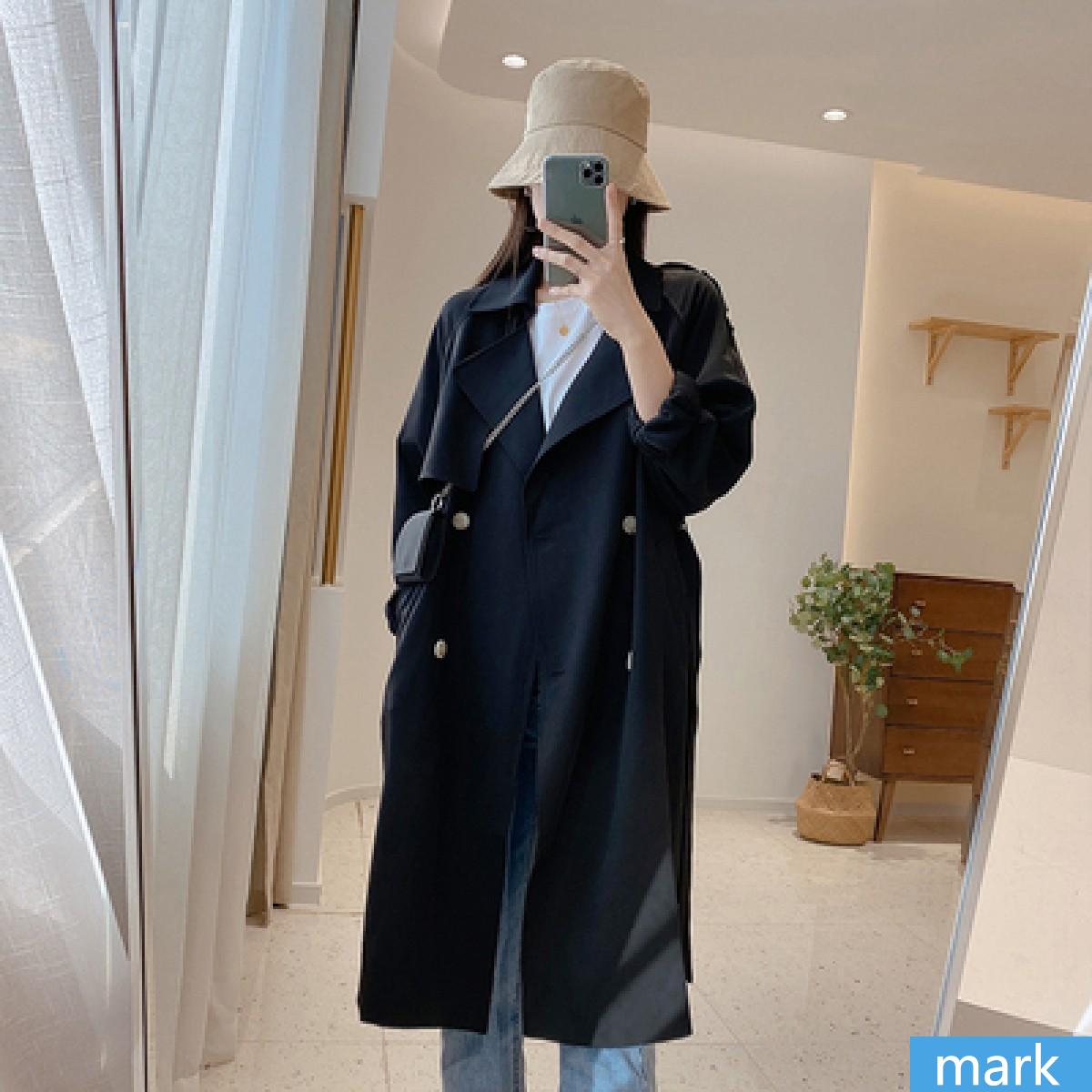 中长款风衣外套女宽松英伦风流行春季新款
